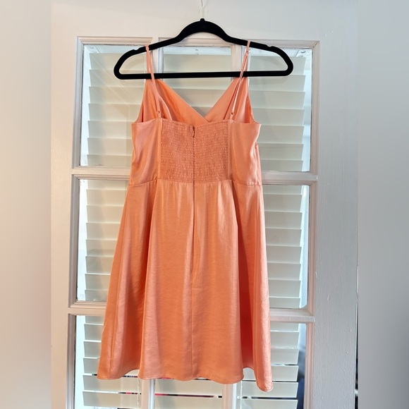 Sunday Best Orange Satin Slip Dress - Size M - Picture 3 of 4